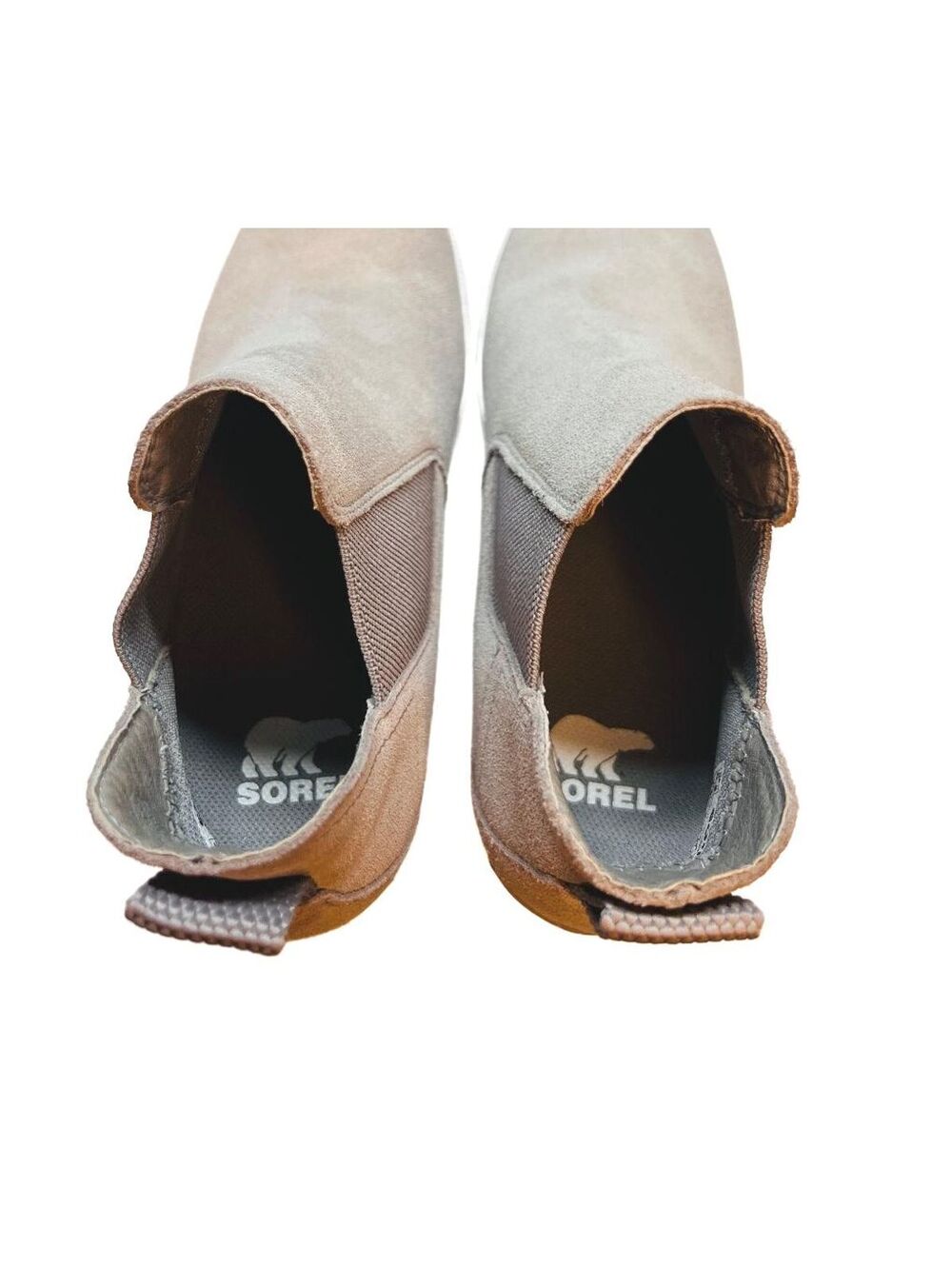 SOREL Out N About Slip-On Wedge Bootie Grey Suede Ankle Boots Women 5.5 Gorpcore - Picture 8 of 8